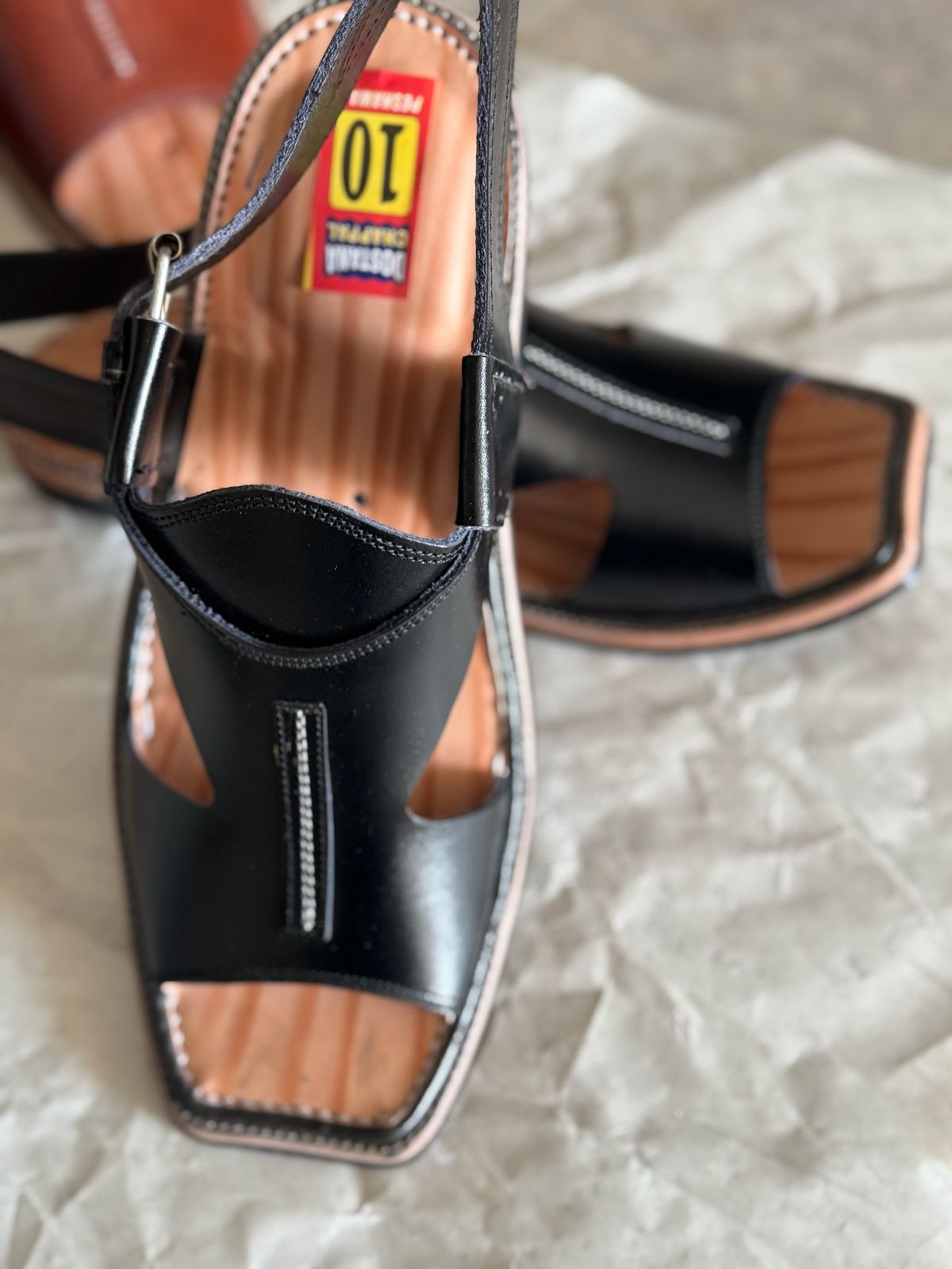 Kohati Chappal(noise Wala)– Gents –black colour Handmade  with premium leather
