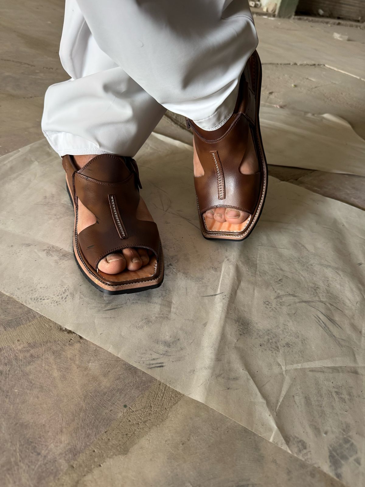 Kohati Chappal– Gents –Red colour Handmade  with premium leathe